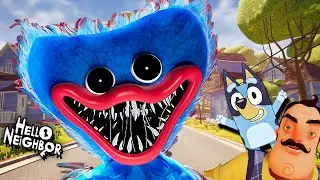 BLUEY vs HUGGY WUGGY #helloneighbormod