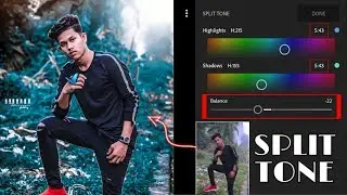 Moody Blue Effect Photo Editing In Lightroom - How to use split tone in lightroom mobile