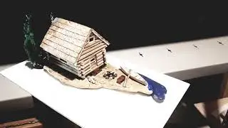 Miniature Cabin Diorama (small tiny replica)