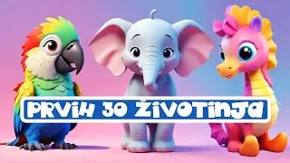 Učimo nazive 30 ŽIVOTINJA s Flash karticama 👶🏻 Moje prve riječi 🎴Edukativni video za jasličku djecu