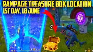 RAMPAGE TREASURE BOX LOCATION TODAY || FREE FIRE TREASURE BOX LOCATION 1ST DAY, 18 JUNE || HK GAMING