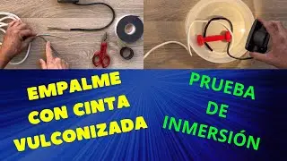 EMPALME CON CINTA VULCONIZADA Y PRUEBA DE INMERSIÓN EN AGUA.  Empalme para exterior