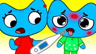 Canción enferma | Rimas infantiles | Kit and Kate - Nursery Rhymes Spanish