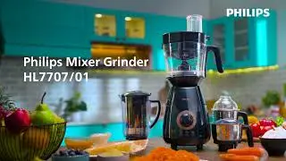 Mixer Grinder + Food Processor + Juicer | Do Grinding, Grating, Slicing, Atta kneading | HL7707/01