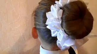 Прическа "Пучок" с бубликом