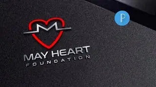 M Heart Professional 3D logo in smartphone I Pixellab logo design 2021