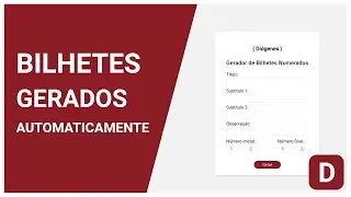 Como Numerar Bilhetes Automaticamente (Muito fácil!)