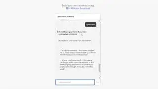 Corona Virus Assistant Chatbot made using IBM WATSON | Link in description