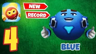 Red Ball Super Run - Gameplay Walkthrough Part #4 - Blue New Record (iOS, Android)