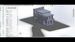 MODERN HOUSE DESIGN IN SOLIDWORKS #solidworks  #engineering