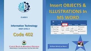 Insert Objects and Illustrations in MS WORD--Objects and illustrations in  WORD-Class X IT Code 402