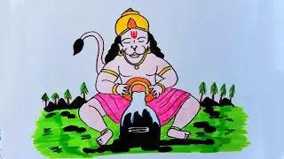 How to Draw Lord Hanuman Ji || Easy Drawing || #hanumanji #drawing