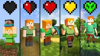 minecraft with different hearts - compilation