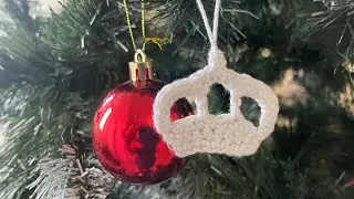 КОРОНКА - игрушка на елку крючком !🌲🌲🌲