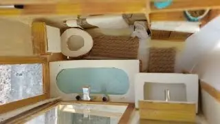 DIY Miniature bamboo bathroom