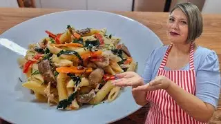 Pasta pollo y verduras de aprovechamiento/Muy completa fácil y deliciosa /SilvanaCocina 😋👩‍🍳