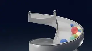 MARBLE RACE ANIMATION SPIRAL EFFECT #blender3d #marblerun [MARBLE RUN #5]