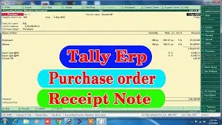 purchase order in tally erp 9 | purchase order | purchase order processing in tally erp 9| tally erp