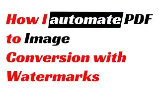 How I automate PDF to Image Conversion with Watermarks - Using ImageMagick and CLI