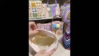 Do you like this Granny Square Crossed Shoulder Bag | Crochet Granny Square Tote Bag