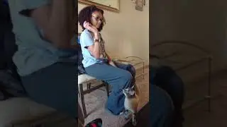 Simba plaything fetch with Nadiya