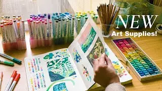New Art Supplies ✨ Trying Arrtx Acrylic Markers & Sketchbook Tour