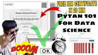 🤑Python free Certification🔥 | IBM Free Certificate | PYTHON FOR DATA SCIENCE | Verified Certificate😍