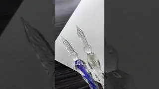 This is how I blend colors using a glass pen! #shorts #calligraphy #lettering #art