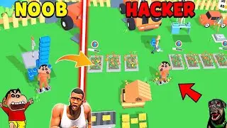 SHINCHAN NOOB VS PRO VS HACKER IN Bee Farm Craft with franklin & chop | Dream Squad Op