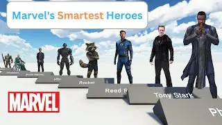 Most intelligent characters in marvel comparison in 3d | Most intelligent MCU Characters