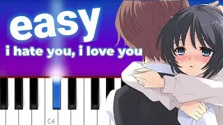 gnash - i hate u, i love u (ft. olivia o'brien) 100% EASY PIANO TUTORIAL