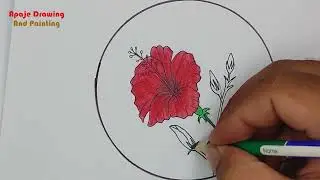 How to draw Hibiscus Flower step by step