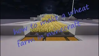 how to make an automatic wheat farm in Minecraft! (live!)