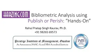 Bibliometric Analysis using Publish or Perish: Hands-on