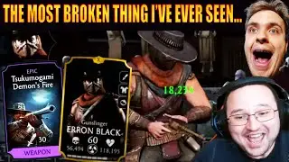 MK Mobile. Demon's Fire Turns Gold Erron Black Into a GOD! Millions of FREE DAMAGE in Seconds!