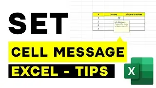 How to Set Cell Info Message in Excel #excel #tutorial #exceltips