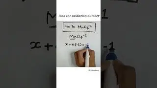 find the oxidation number of Mn in mno4 -1 l mno4- oxidation number l #oxidationnumber