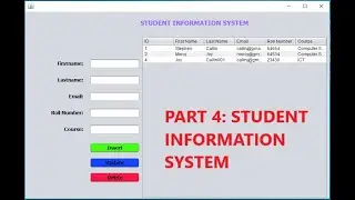 Part 4: Student information system | Student Management System in java netbeans and mysql