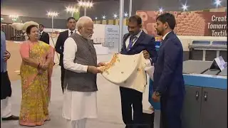 Hon'ble 𝗣𝗿𝗶𝗺𝗲 𝗠𝗶𝗻𝗶𝘀𝘁𝗲𝗿 𝗼𝗳 𝗜𝗻𝗱𝗶𝗮, 𝗦𝗵𝗿𝗶 𝗡𝗮𝗿𝗲𝗻𝗱𝗿𝗮 𝗠𝗼𝗱𝗶 graced the COLORJET Booth at Bharat Tex 2024