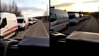 Больница в Химках/Пробка из машин скорой помощи/Пробка из машин 