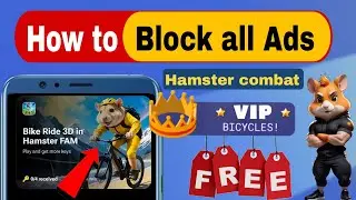 How to Block All Ads on Mobile | Get Free VIP Pass & Redeem Codes | #Hamsterkombat #earnmoney