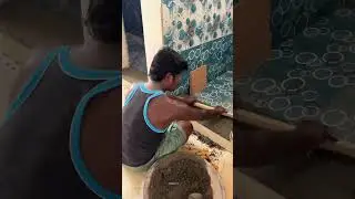 Bathroom Steps Tile Install #shorts #Tile #Design