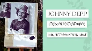 Johnny Depp Portrait in Öl auf Leinwand
