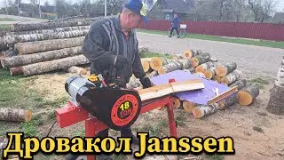 Дровакол электрический кинетический Janssen CR-18T. Как проколоть дрова в домашних условиях.