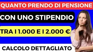 PENSIONI👉QUANTO PRENDO DI PENSIONE CON UNO STIPENDIO TRA I 1.000/2.000 EURO NETTI? 💰