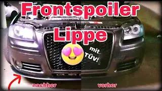 Front Spoiler Lippe Gummi Universal mit TÜV ABE RDX Gummilippe Frontspoiler | Audi A3 3.2 quattro