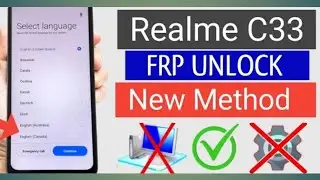 Realme C33 (RMX3624) - Google Account/ FRP Bypass -New Method | 100% Working (Without Pc)