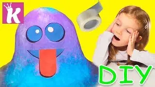Ночник Привидение из Скотча на Хэллоуин Как сделать DIY How To Make Clear Tape Ghost Nightlight