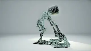 Sweet Home Inspired Monster - Idle Animation Wireframe - Unreal Engine 5