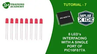 Interfacing  8 LED's To Single Port of PIC16F877A Microcontroller
